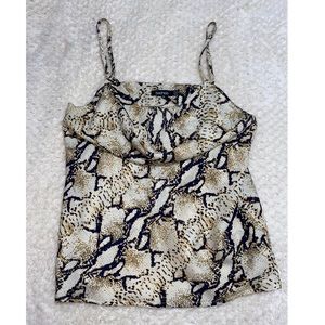 Snake skin cowlick neck top